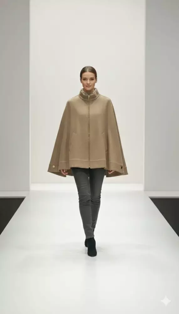 MİCCA HAFİF ASTARSIZ PELERİN LATTE